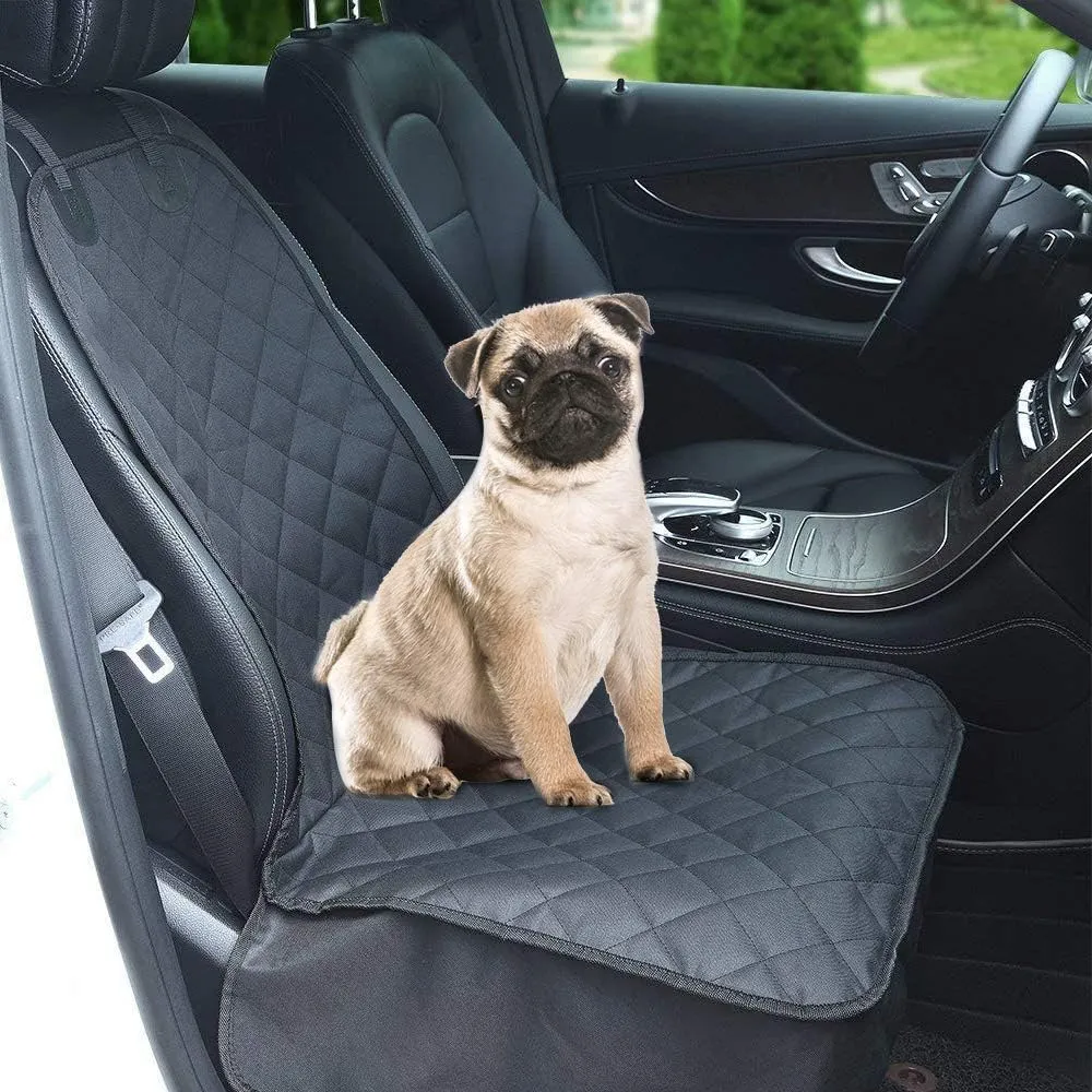 Dog Car Seat Cover,Waterproof Pet Seat Cover with Mesh Visual Window & Seat Belt Opening & Storage Pockets Dog Seat Cover,Wear-Proof Dog Back Seat Hammock for Cars, Trucks and SUV - 147 x 137 cm