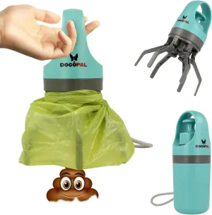 DOGOPAL 360 Portable Pooper Scooper with Bag Attachment & Dispenser – Lightweight Claw Poop Picker – Ideal for Small & Large Dogs – No-Touch, Hands-Free Waste Removal