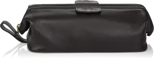 Dopp Men's First Class Leather Seasoned Traveler Admiral Kit, Brown, One Size