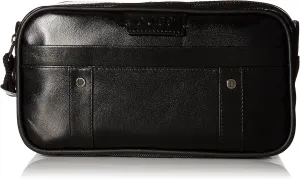 Dopp Men's Veneto Soft Sided Multi-Zip Travel Kit-Leather, Black, One Size