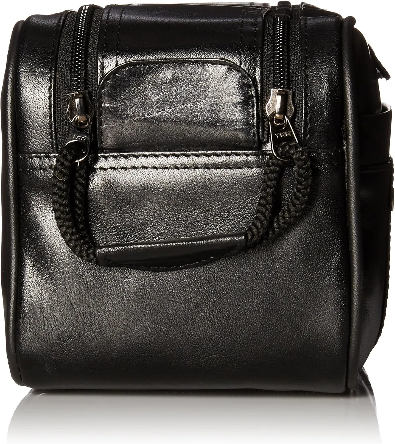Dopp Men's Veneto Soft Sided Multi-Zip Travel Kit-Leather, Black, One Size