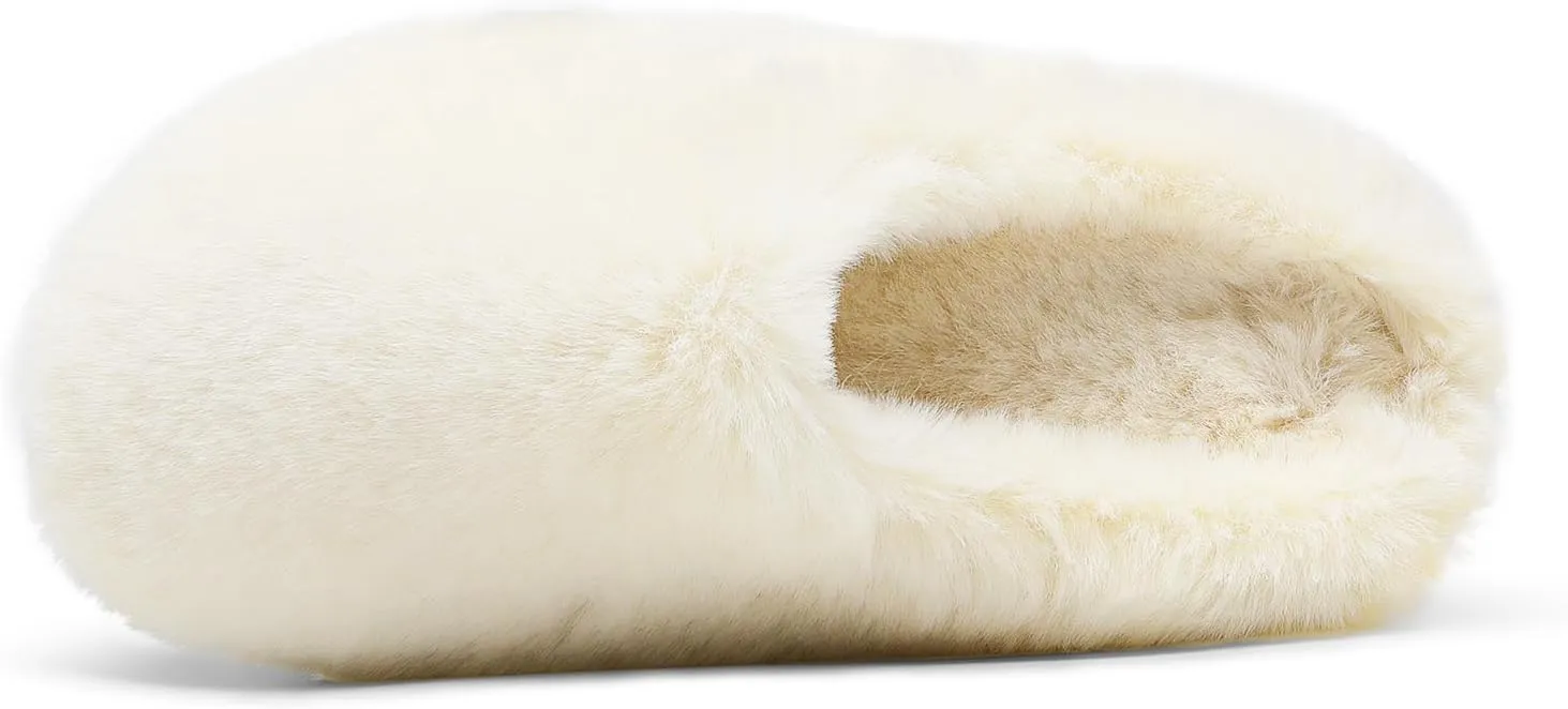 DREAM PAIRS Women's Plush Fuzzy Slip on Indoor Outdoor Winter House Slippers