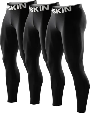 DRSKIN 5, 4, 3 or 1 Pack Men’s Compression Pants Tights Leggings Sports Baselayer Running Athletic Workout Active
