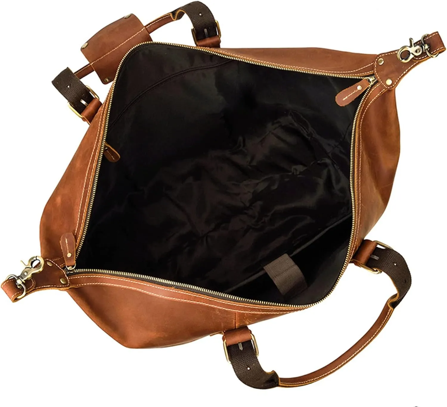 Duffle Bag Men's Leather Travel Bag Large Capacity Luggage Bag Retro for Travel, Workout