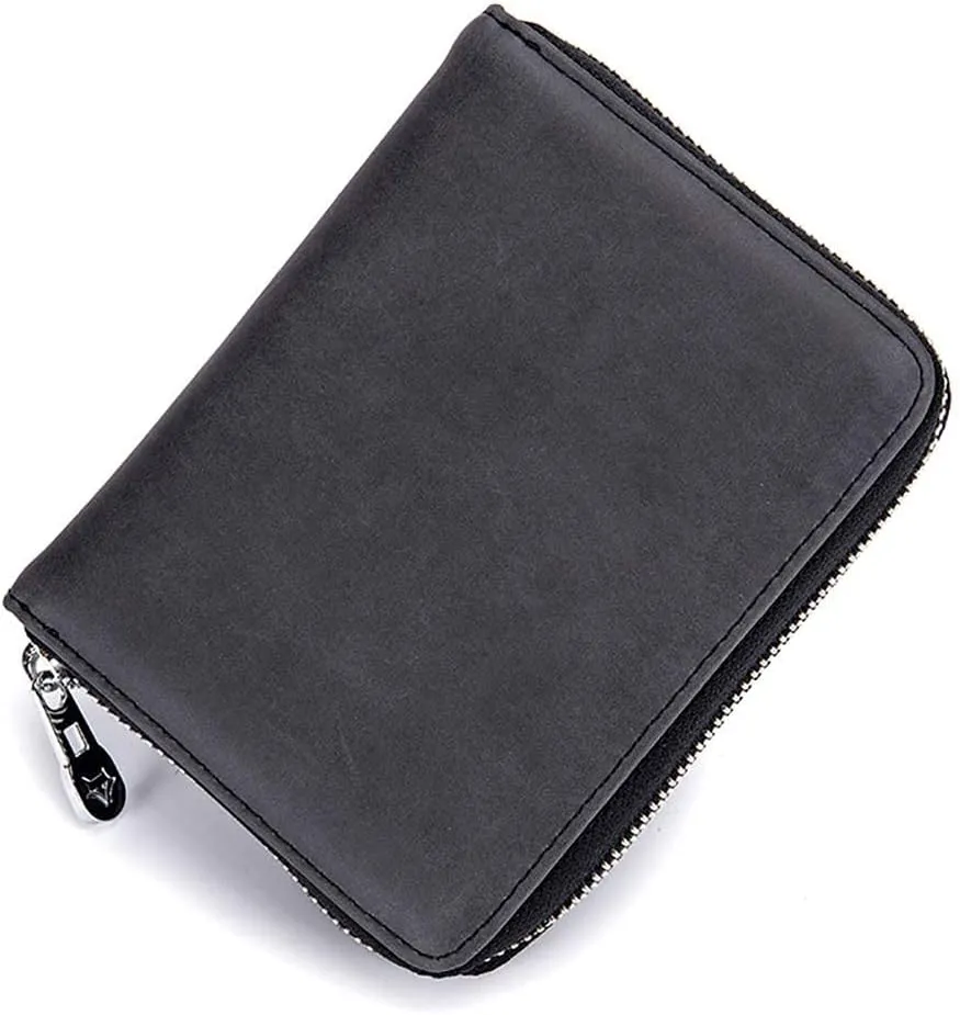 EASTNIGHTS Genuine Leather Credit Card Holder Case RFID Card Wallet Travel Passport Wallet