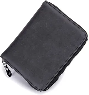 EASTNIGHTS Genuine Leather Credit Card Holder Case RFID Card Wallet Travel Passport Wallet