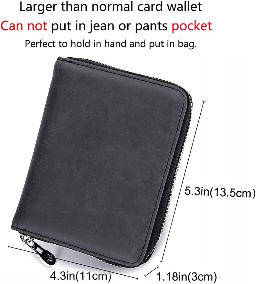 EASTNIGHTS Genuine Leather Credit Card Holder Case RFID Card Wallet Travel Passport Wallet