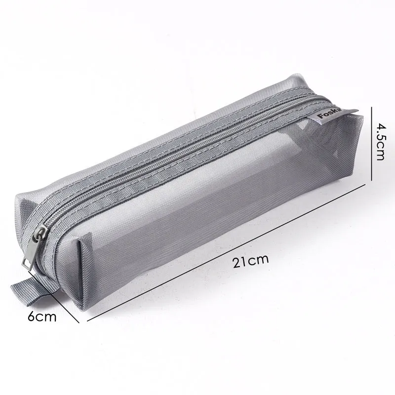 Easy and Simple Nylon Net Student Pencil Case