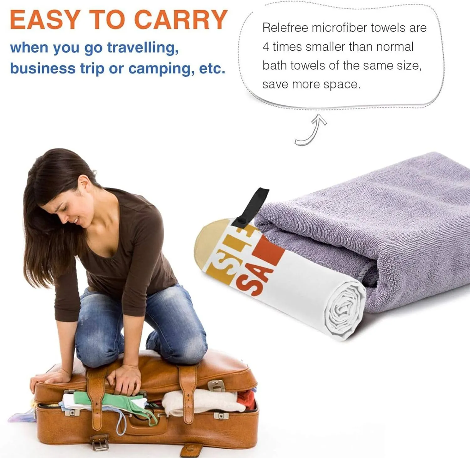 Eat Sleep Salsa Repeat Beach Towel with Travel Bag 27.5"x55" Quick Dry Sand Free Lightweight Large Oversized Towels Light Vacation Essentials