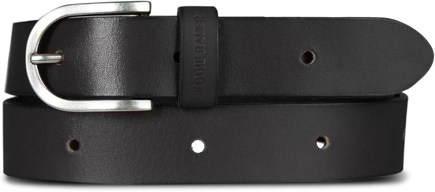 Eddie Bauer Women's Casual Leather Belts with Durable Metal Buckle