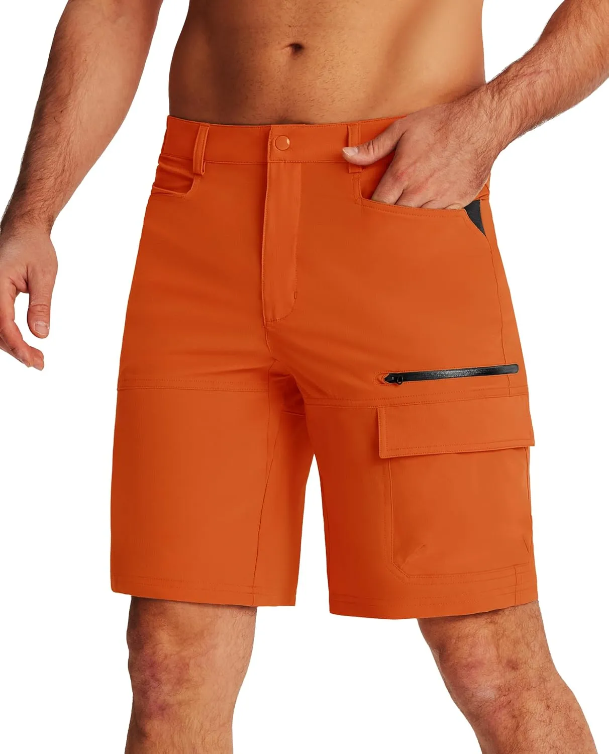 EKLENTSON Mens Outdoor Hiking Shorts Lightweight Quick Dry Casual Cargo Shorts Water Resistant with Pockets 10" Inseam