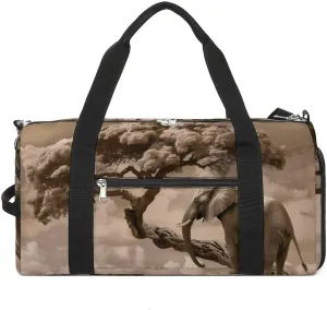 Elephant Tree Sports Gym Bag for Men Women Travel Duffel Bag with Shoulder Strap