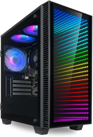 Empowered PC Continuum Micro Student Desktop - AMD Eight Core Ryzen 7 5700G Processor with AMD Radeon Graphics, 32GB RAM, 1TB NVMe SSD, WiFi, Windows 11 Pro - RGB Budget Computer