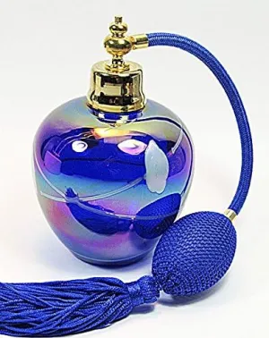 Empty Art Crystal Glass Perfume Cologne Refillable Bottle with Bulb Atomizer Sprayer