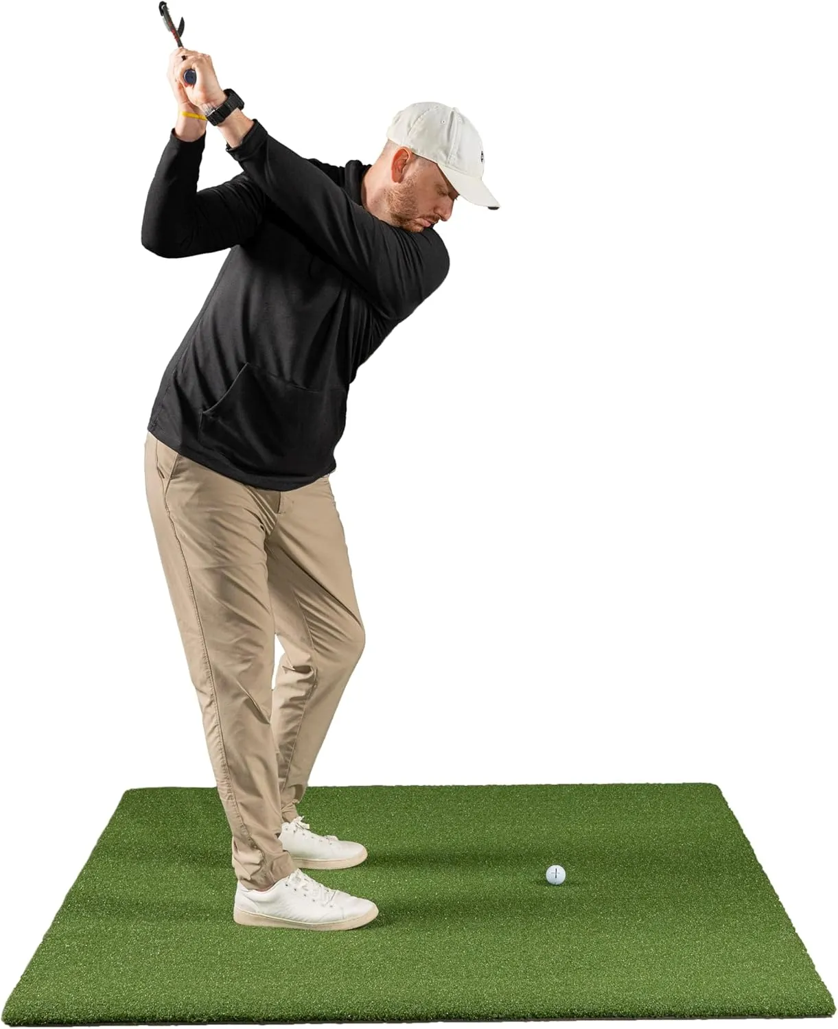 Enhanced Golfing Experience: XL Super Tee Golf Mat - 48" x 60" - Accommodates Any Size Wooden Tee for Ultimate Performance and Convenience.