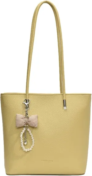 Epsion Pu Leather Shoulder Tote Bag for Women Casual Handbag with Zipper Work Shopper Travel Purse 2025