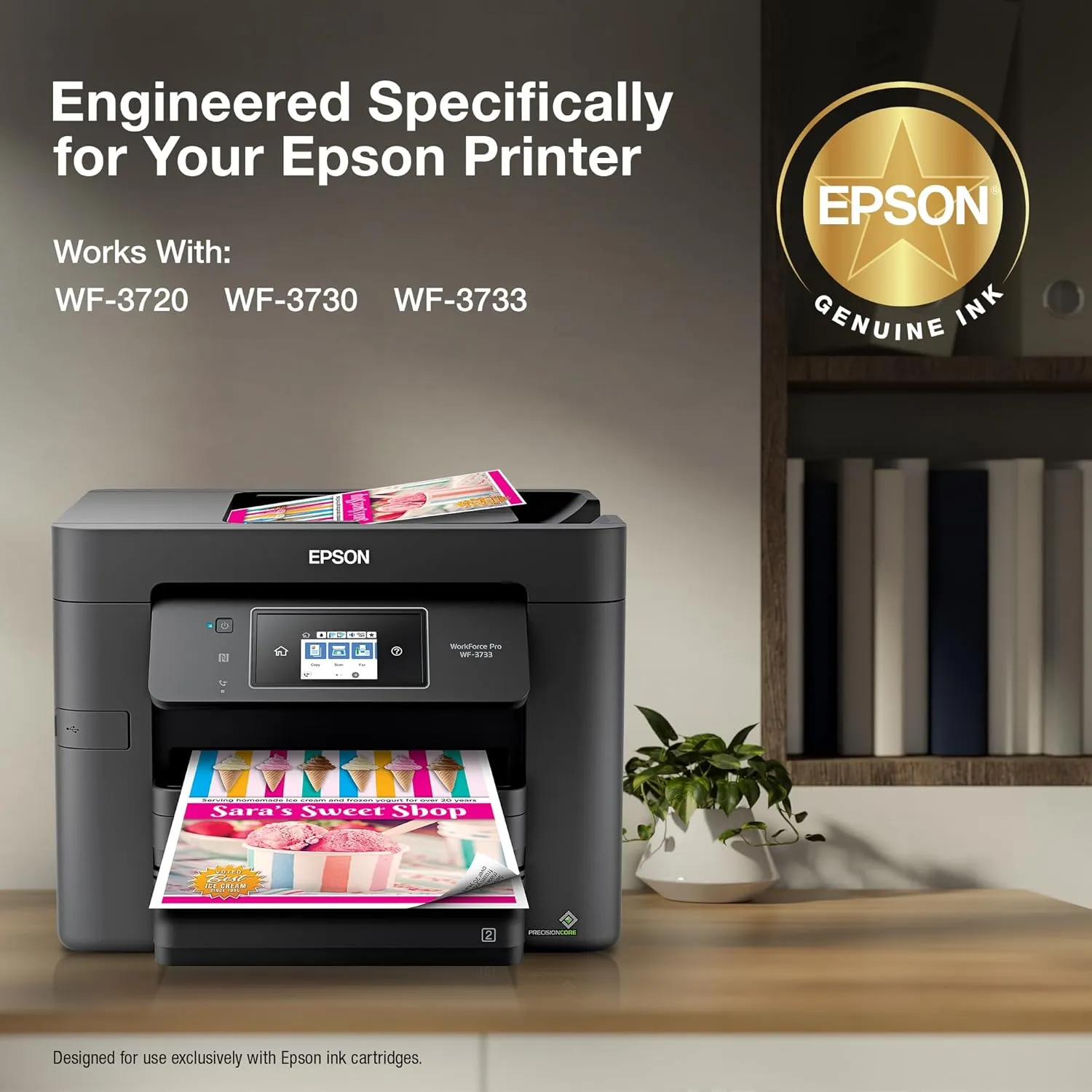 EPSON 702 DURABrite Ultra Ink High Capacity Black & Standard Color Cartridge Combo Pack (T702XL-BCS) Works with WorkForce Pro WF-3720, WF-3730, WF-3733