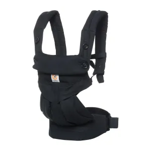Ergobaby 360 All-Position Baby Carrier with Lumbar Support (12-45 Pounds), Pure Black, Premium Cotton