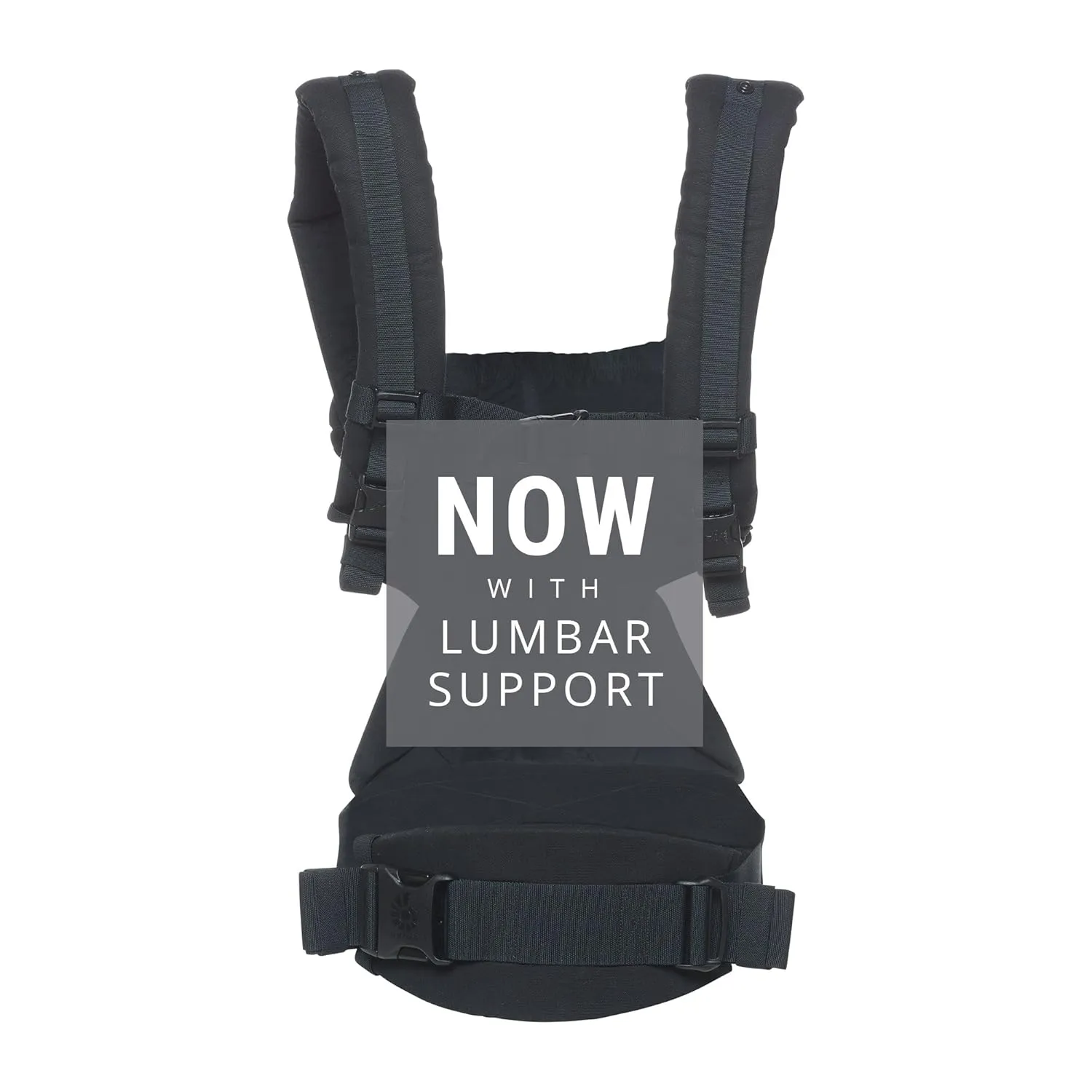 Ergobaby 360 All-Position Baby Carrier with Lumbar Support (12-45 Pounds), Pure Black, Premium Cotton