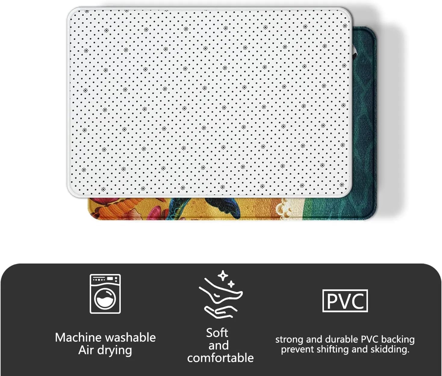 Erosebridal Rv Camper Theme Bathroom Rug Set,Kids Happy Camping Bath Mat Rustic Cabin Room Decor,Travel Trailers Accessories Camper Bath Rug for,Patchwork Buffalo Plaid Door Mat 20"x32"