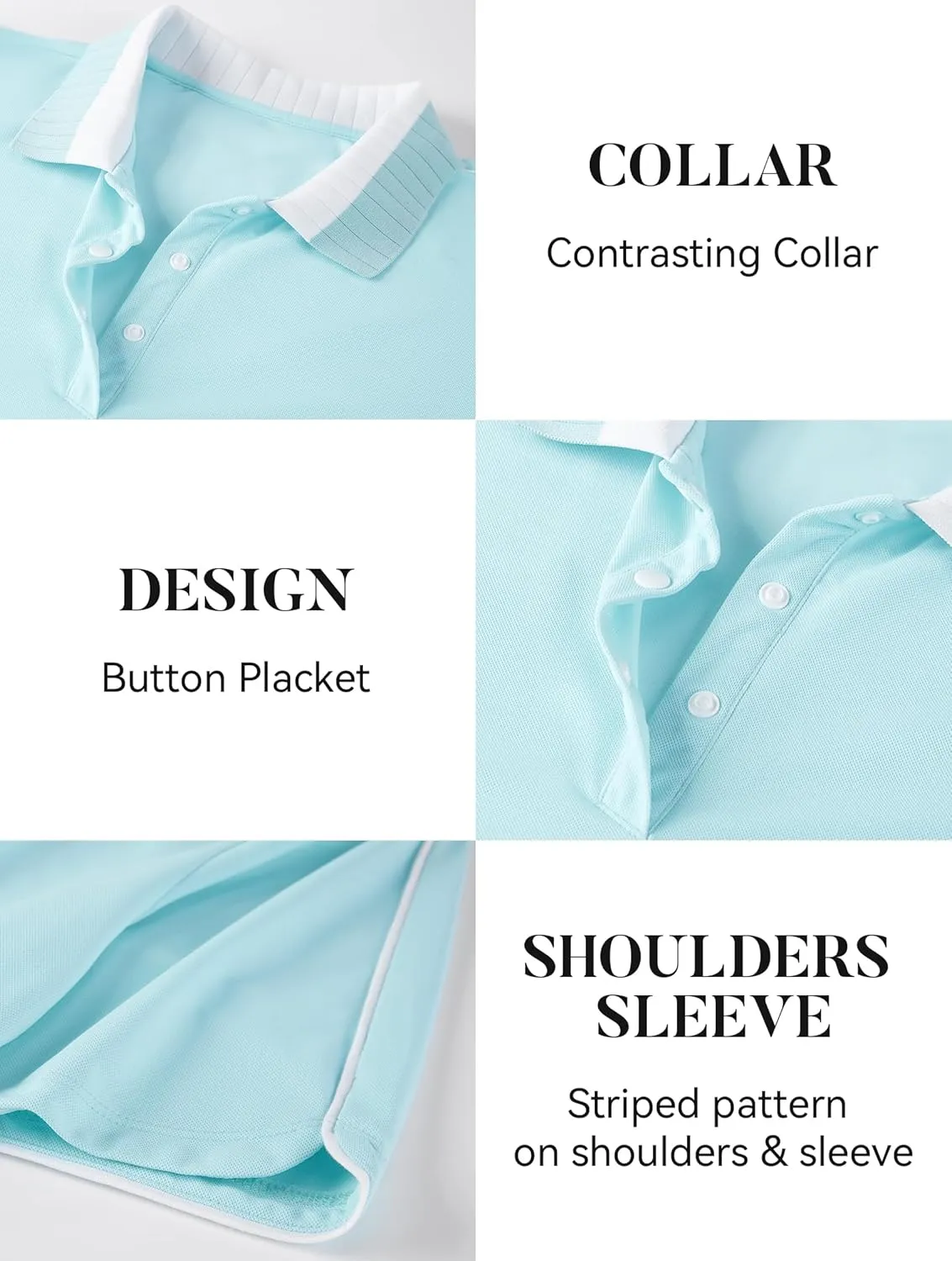 Esabel.C Women's Golf Polo Shirts Moisture Wicking Short Sleeve Polo Shirts Collared Quick Dry for Tennis & Golf