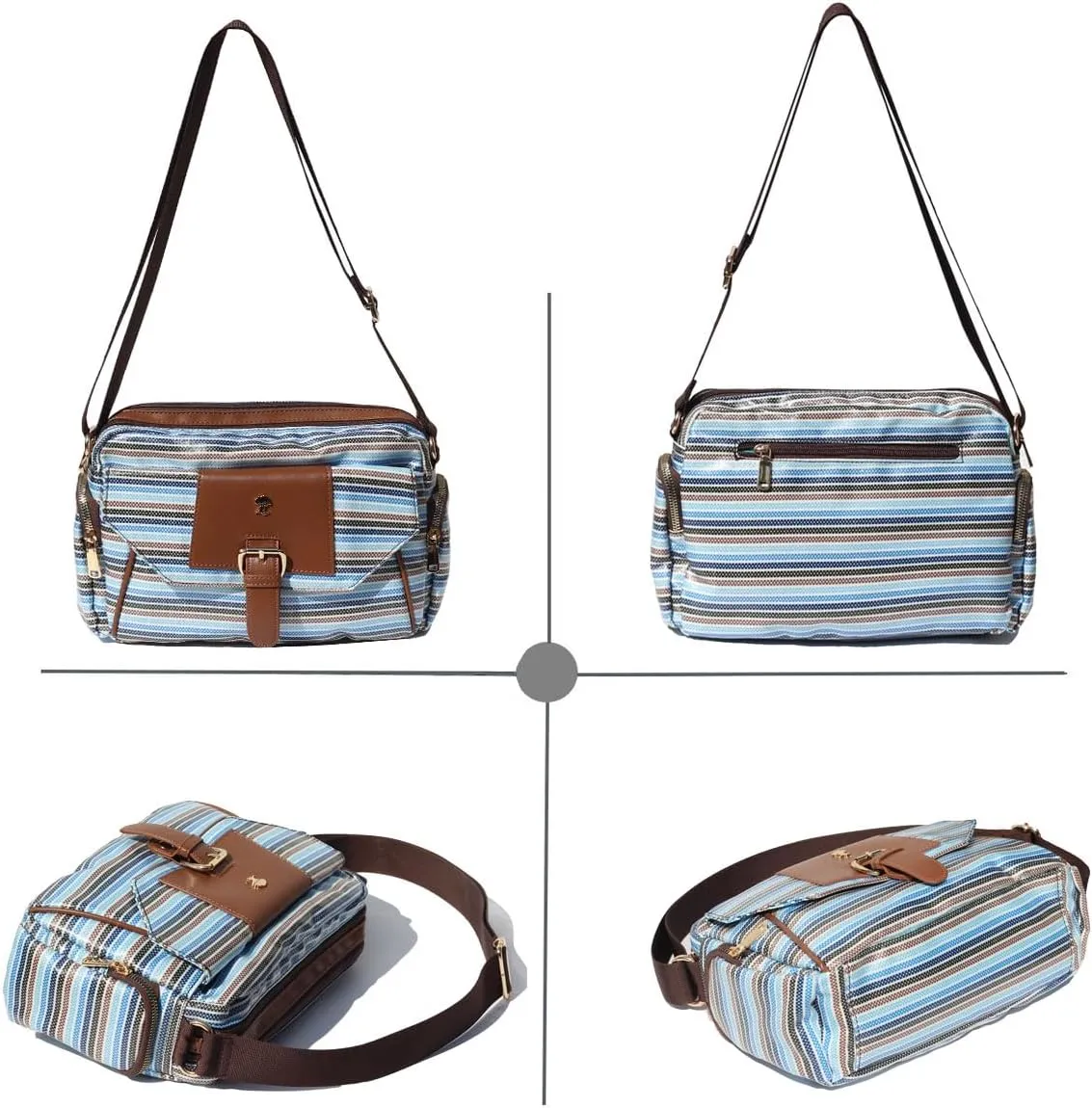 ESVAN Crossbody Bags for Women, Fashion Purses for Women Handbags Shoulder Bag with 2 Detachable Strap