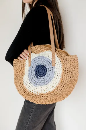 Evil Eye Woven Beach Bag