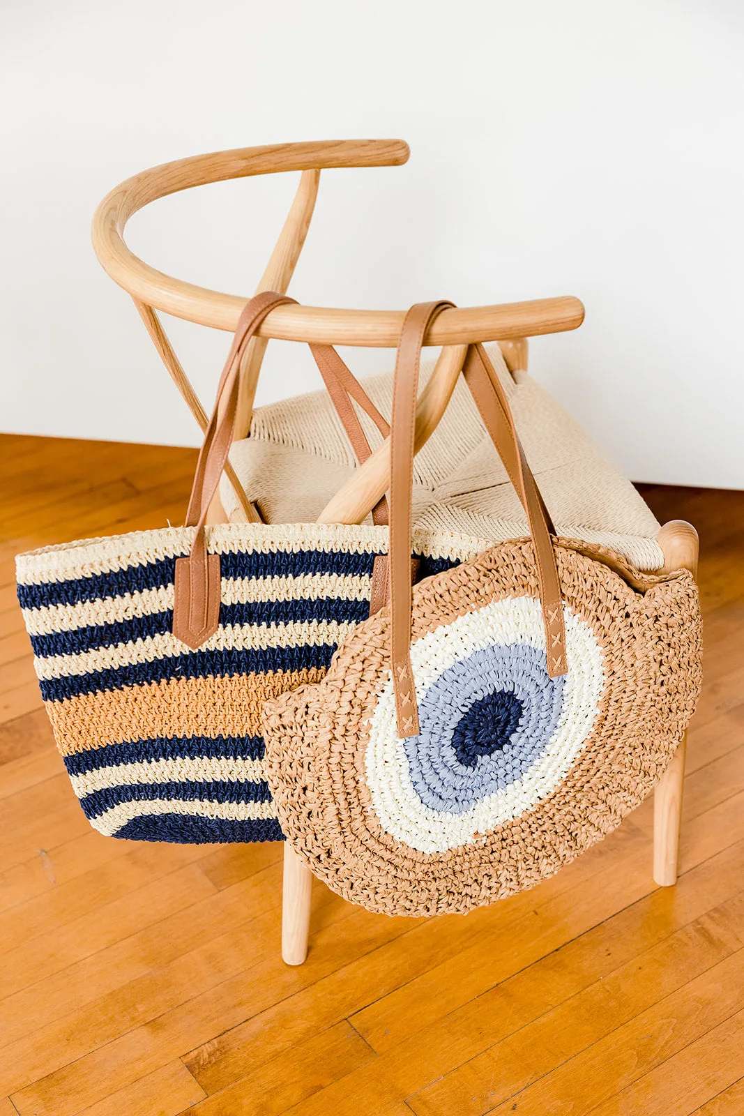 Evil Eye Woven Beach Bag
