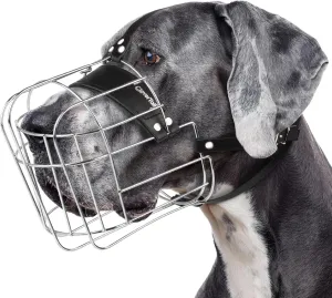 Extra Large Dog Muzzle for Great Dane – Cage Muzzles for Barking and Prevent Biting - Metal Basket Dog Muzzle for Large Dogs Rottweiler, Cane Corso, German Shepherd, Mastiff, Labrador