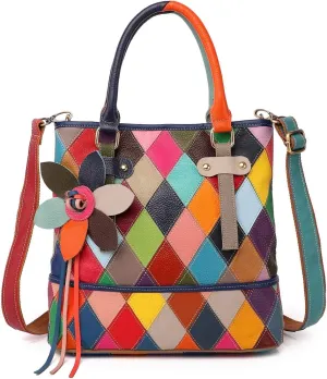 Eysee Tote handbag women Genuine Leather large capacity Multicolor for work, daily life and shopping