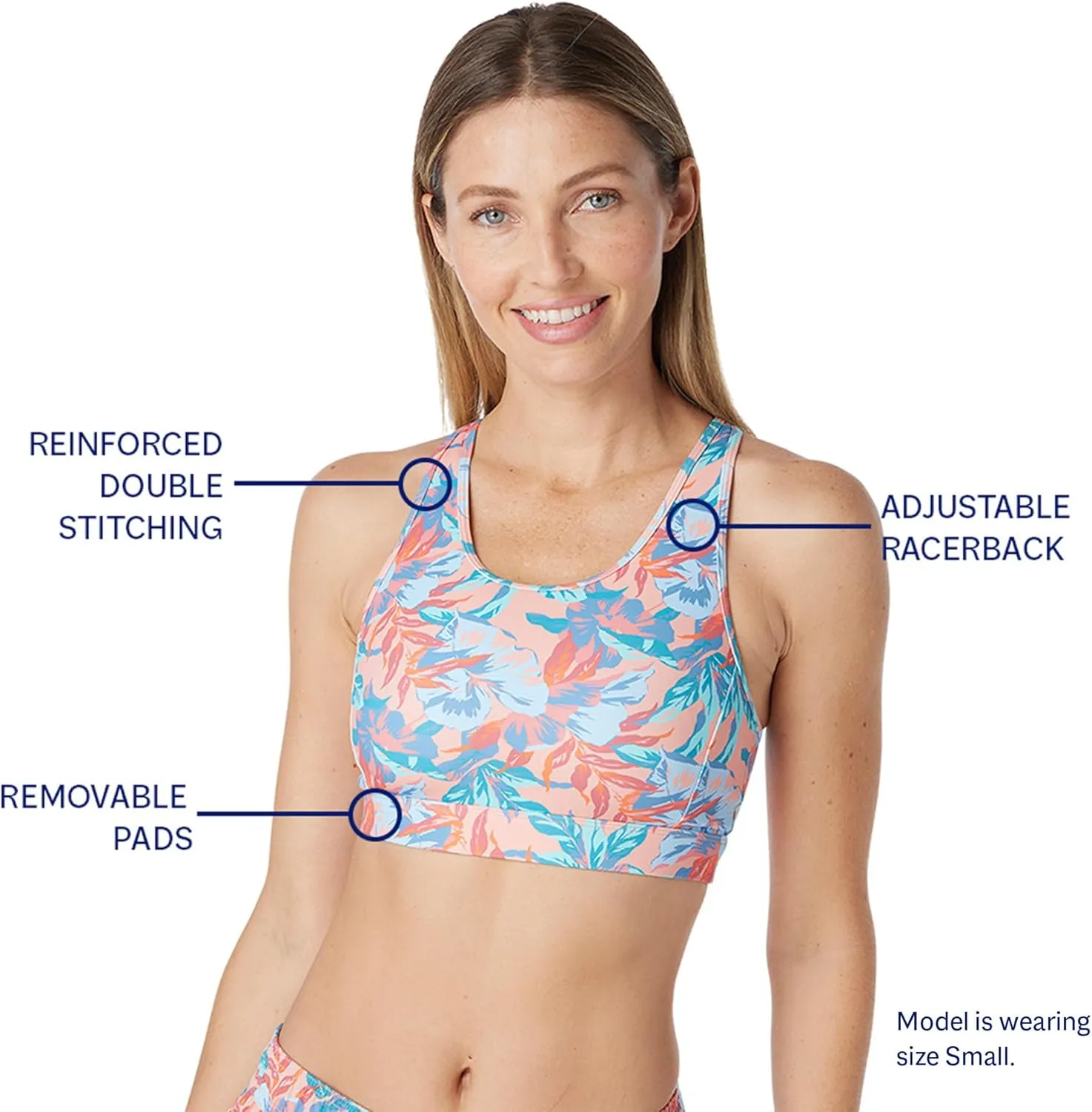 Fair Harbor The Corliss Sports Bra –– Women's Athletic Bra –– Incredibly Soft, Adjustable, Supportive, with Removable Pads
