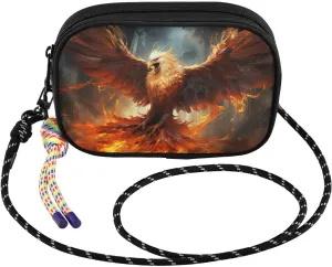 Fantasy Phoenix Fire Crossbody Bags for Women Cell Phone Purses Women's Shoulder Handbags Wallet Purse with Adjustable Strap