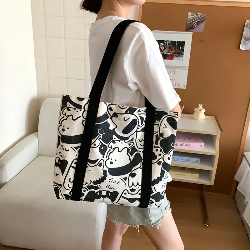Fashion Canvas Simple Large Capacity Commuter Shoulder Bags