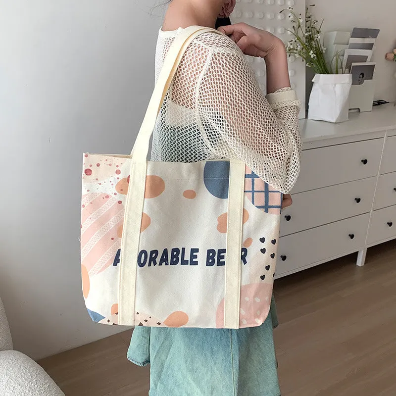 Fashion Canvas Simple Large Capacity Commuter Shoulder Bags