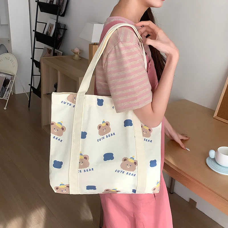 Fashion Canvas Simple Large Capacity Commuter Shoulder Bags