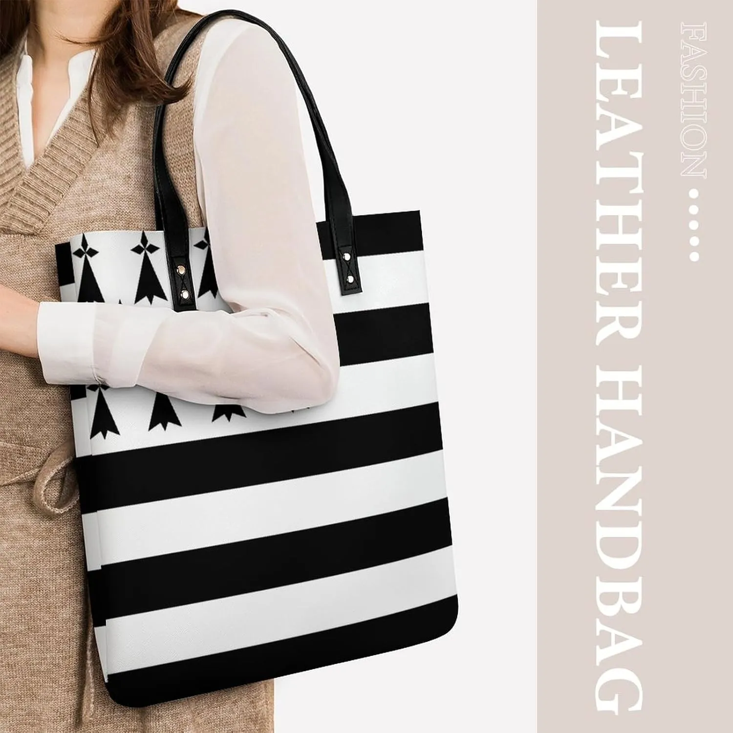 Fashionable Equatorial Guinea Flag Women's Shoulder Bag Large Capacity Leather Tote for Work and Leisure