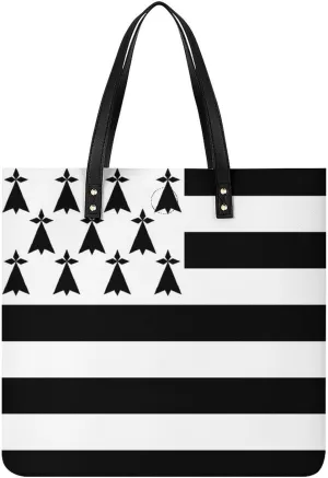 Fashionable Equatorial Guinea Flag Women's Shoulder Bag Large Capacity Leather Tote for Work and Leisure
