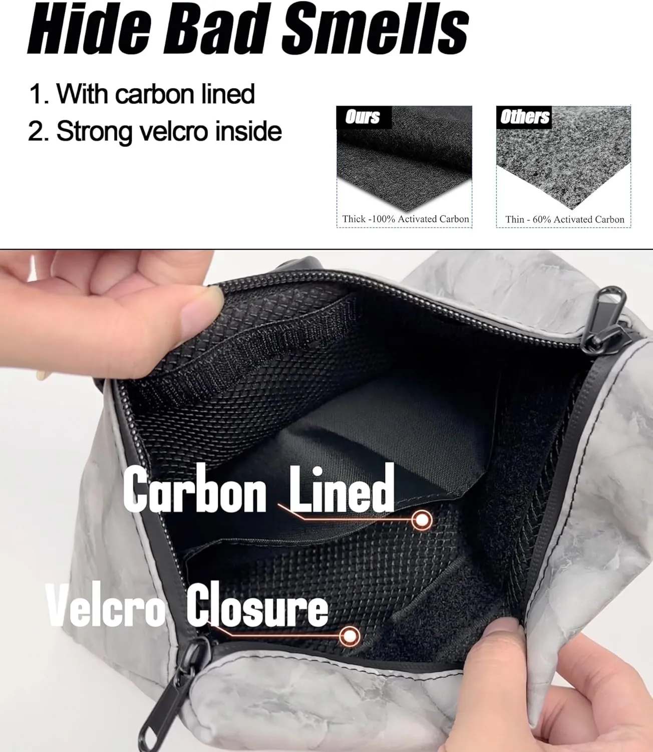 FIREDOG Smell Proof Bag with Lock, 6x9 Odor Proof Pouch Case Container for Travel Stash Storage