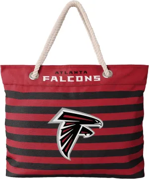 FOCO NFL Team Logo Nautical Stripe Tote Beach Bag