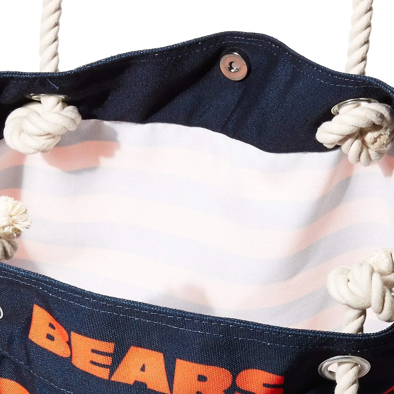 FOCO NFL Team Logo Nautical Stripe Tote Beach Bag