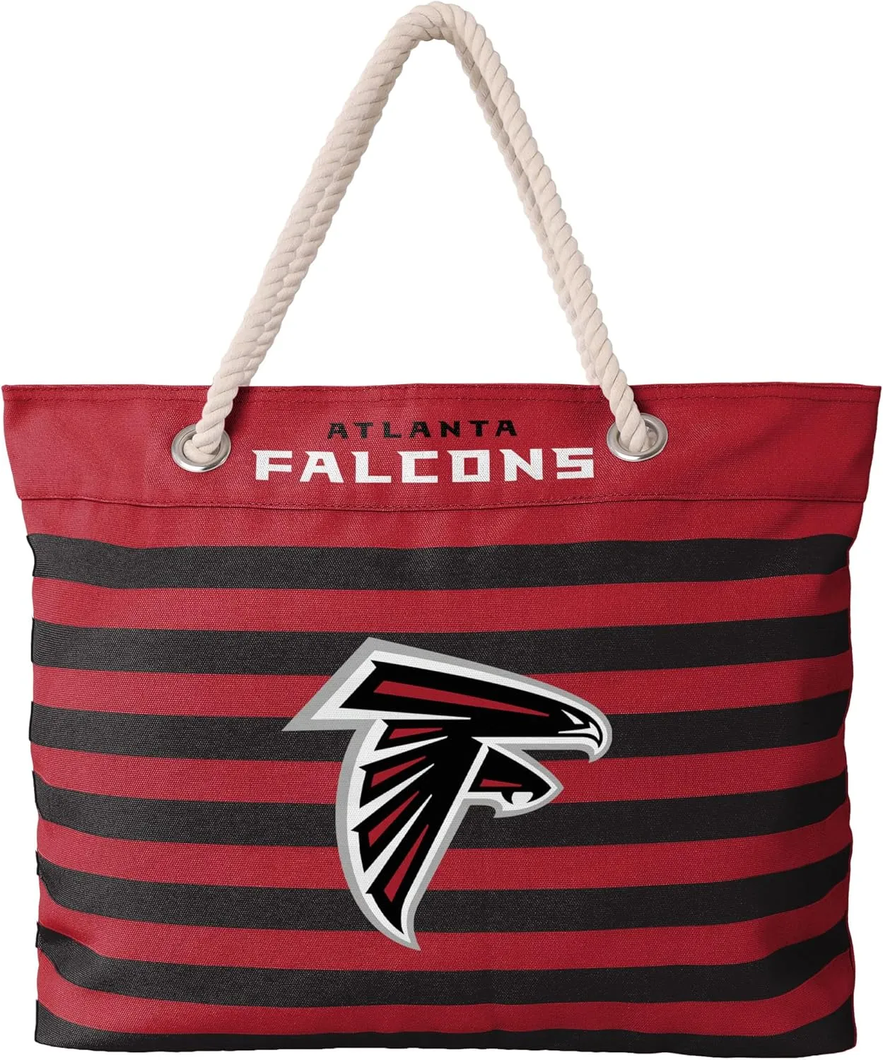 FOCO NFL Team Logo Nautical Stripe Tote Beach Bag