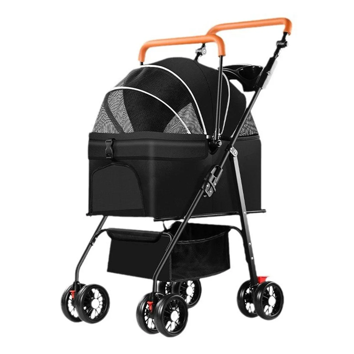 Foldable 2 in 1 Pet Stroller for Outdoor Travel Outing Lightweight Pet Carrier