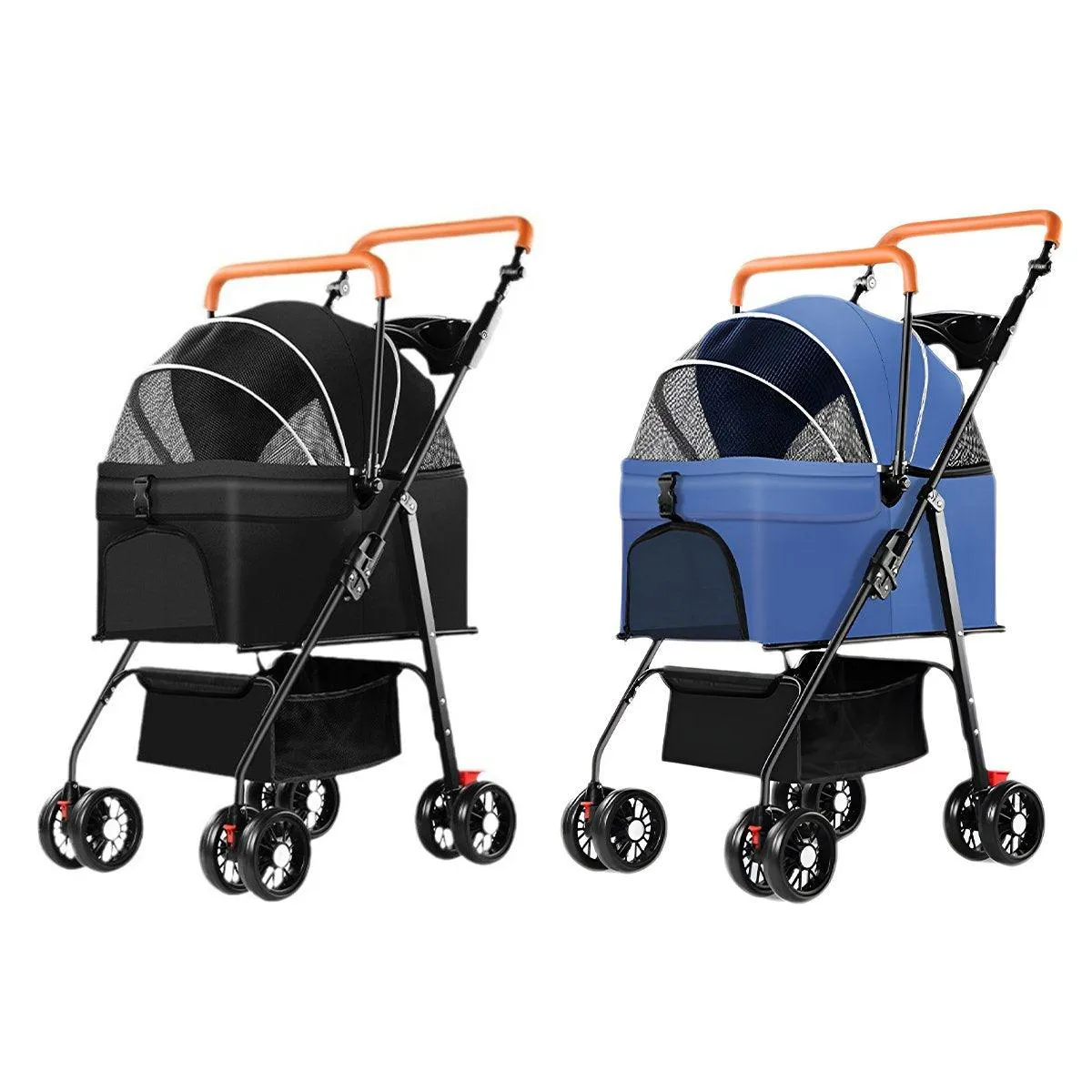 Foldable 2 in 1 Pet Stroller for Outdoor Travel Outing Lightweight Pet Carrier