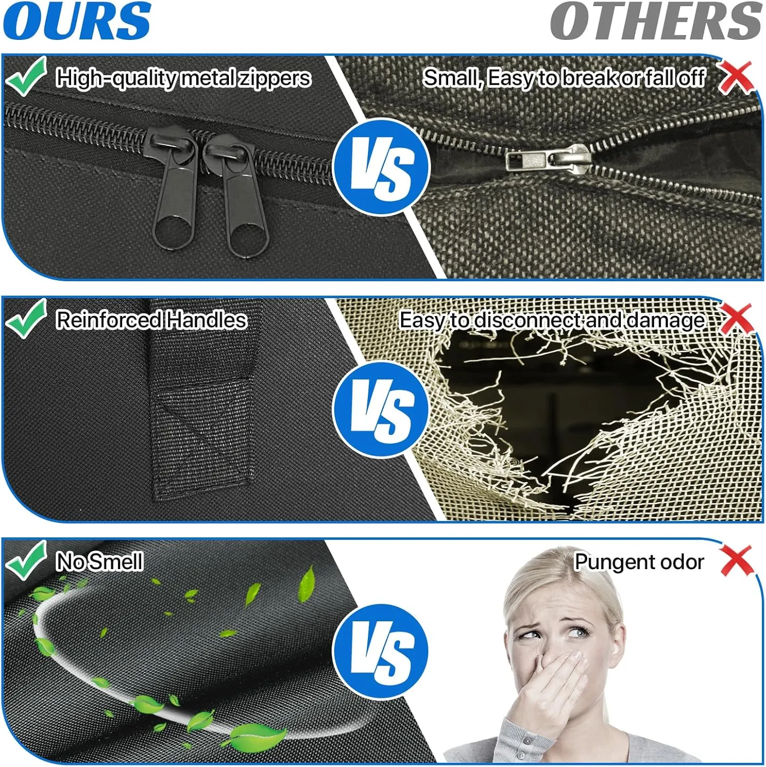 Foldable Mattress Storage Bag, 39.7" X27.5" X13" Portable Waterproof Carry Case for Trifold Memory Foam Twin&XL Twin Folding Mattress, 600D Oxford Heavy Duty Camping Bag, Black