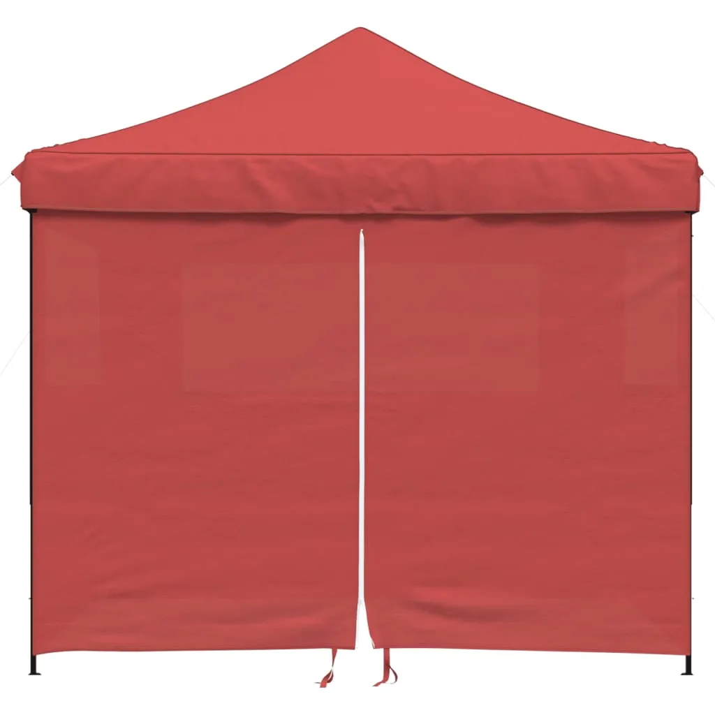 Foldable Party Tent Pop-Up with 4 Sidewalls Burgundy