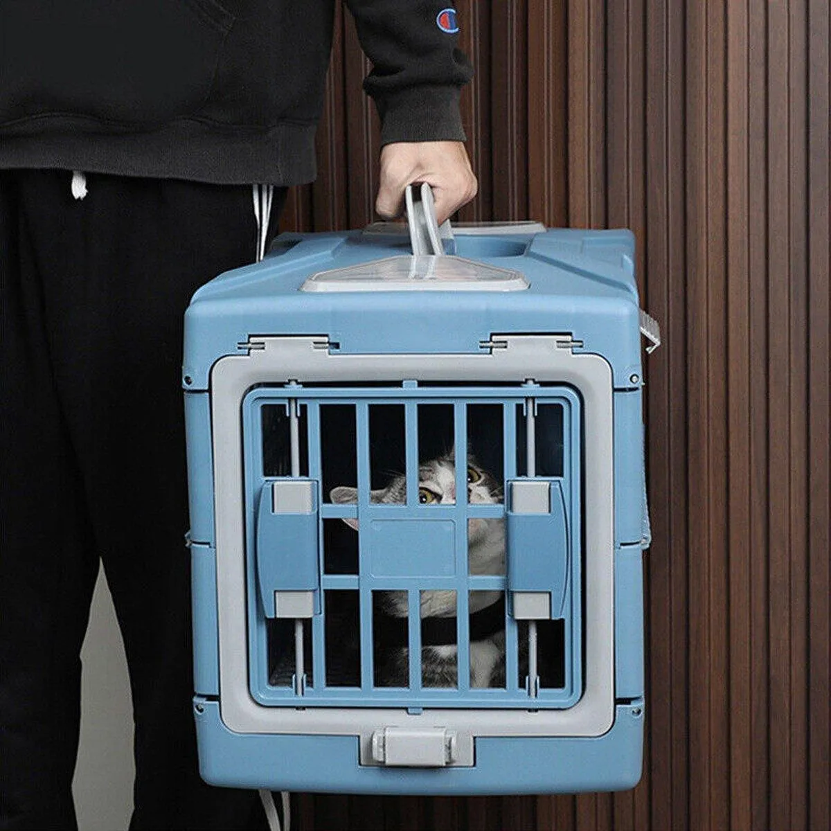 Foldable Portable Pet Carrier Detachable Cat Dog Carrier Space Capsule Design