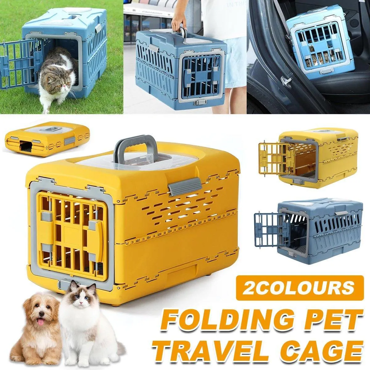 Foldable Portable Pet Carrier Detachable Cat Dog Carrier Space Capsule Design