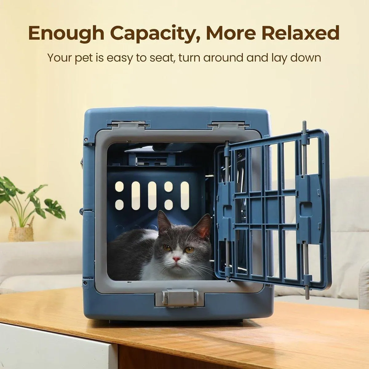 Foldable Portable Pet Carrier Detachable Cat Dog Carrier Space Capsule Design