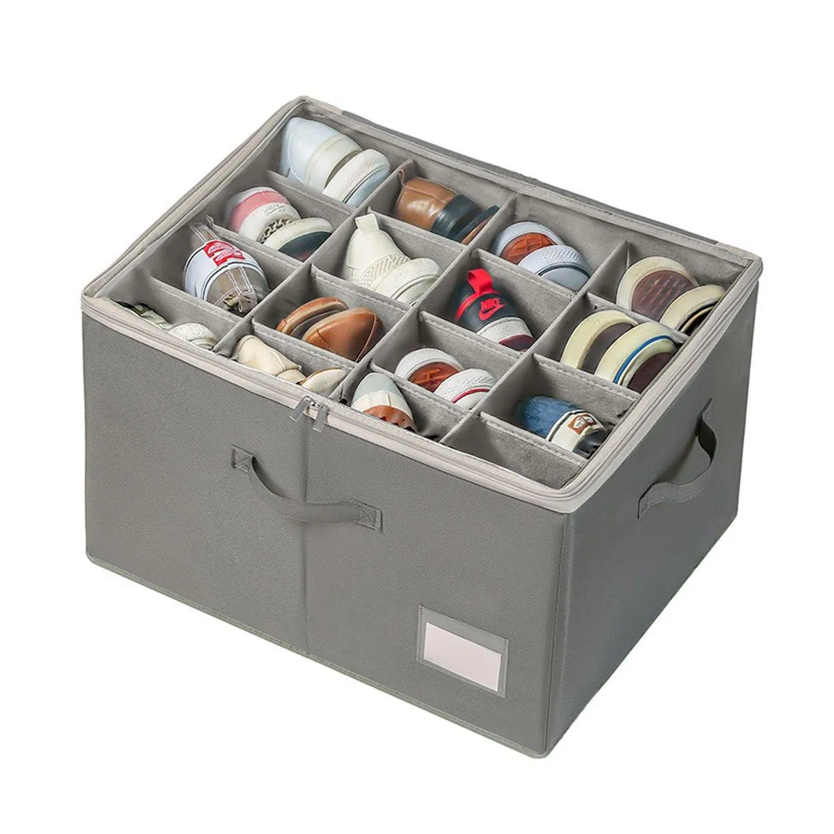 Foldable Shoe Box Household Organizer with Compartments for Storage and Shoes
