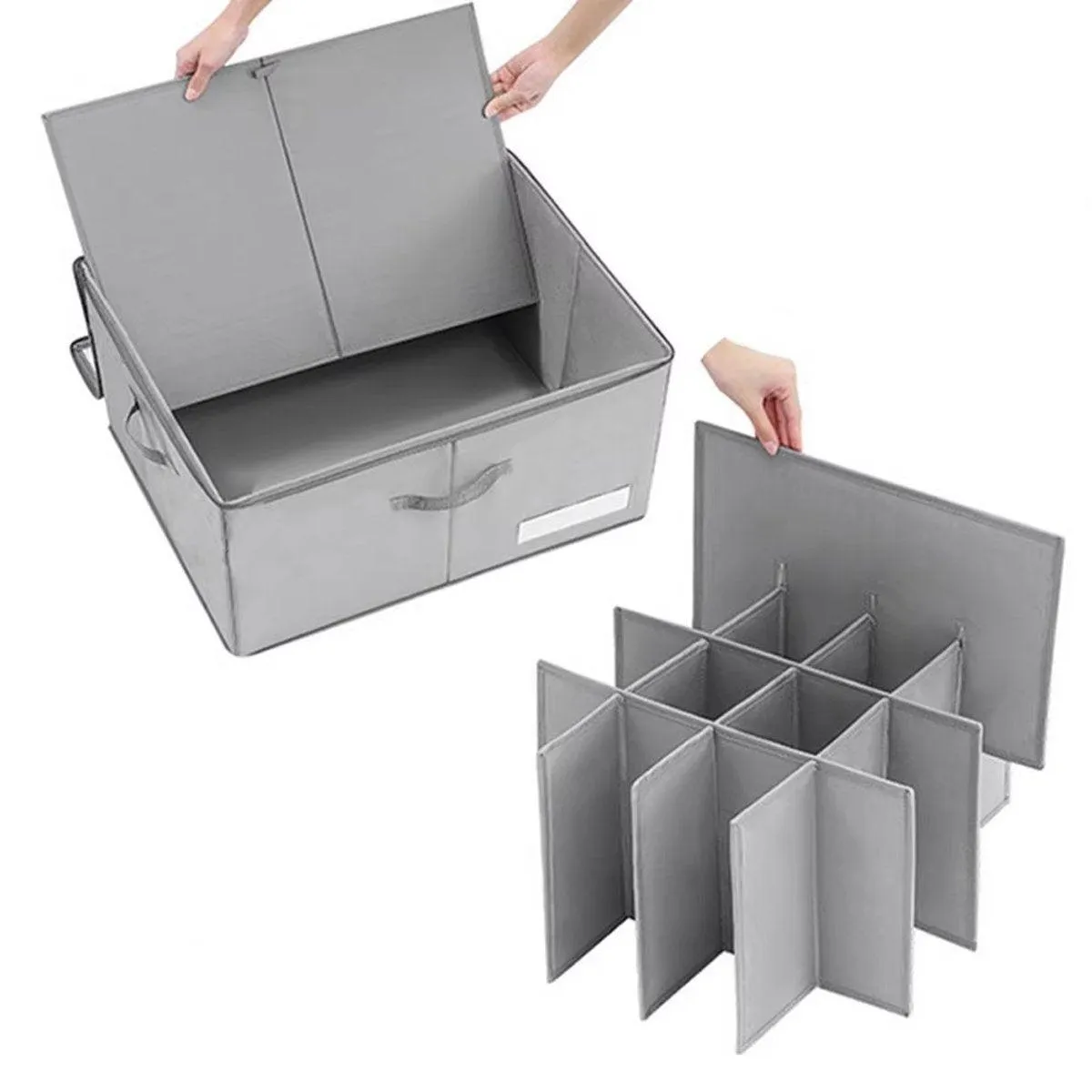 Foldable Shoe Box Household Organizer with Compartments for Storage and Shoes